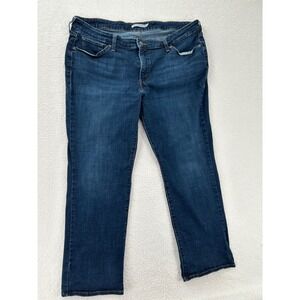 Levis 414 Classic Straight Jeans Womens 22W Dark Wash Blue Plus Size Denim